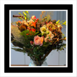 Bouquet flowers autum colours (framed hand-signed print)